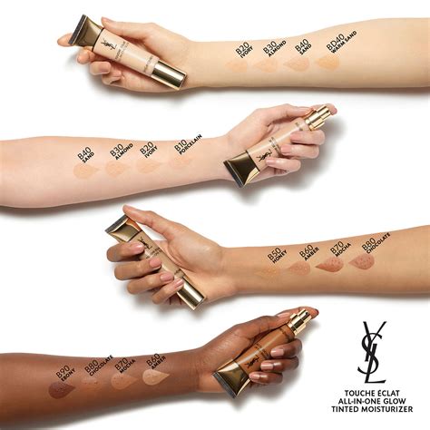 yves saint laurent le teint touche éclat illuminating foundation swatches|ysl touche eclat tinted moisturizer.